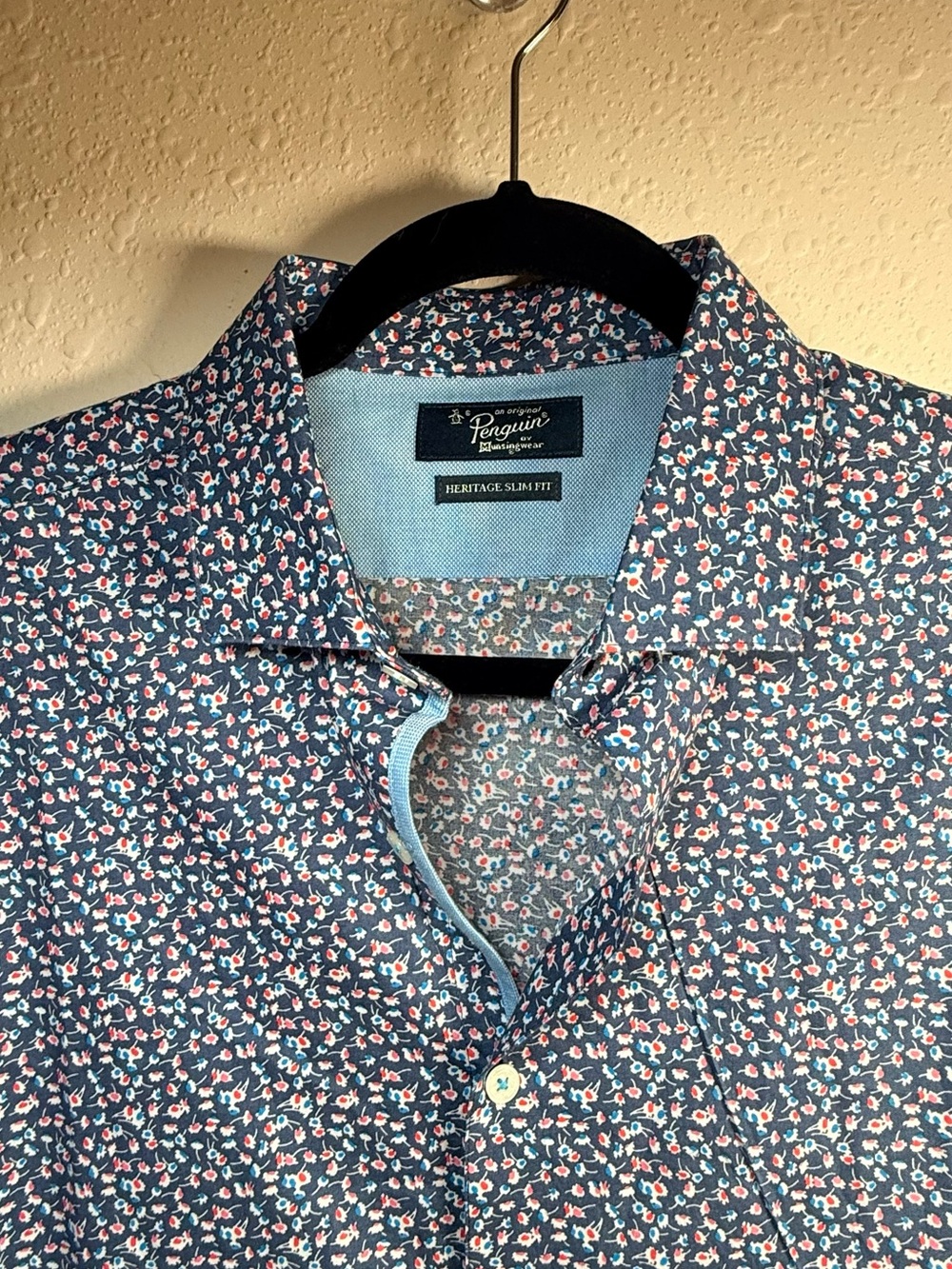 Original Penguin Heritage Slim Fit Button Down Shirt Men's 16 34/35 cotton - Picture 3 of 11